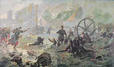 Der Angriff bei Mailly-le-Camp während der Ersten Schlacht an der Marne (1914) von Paul Thiriat